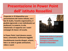 Presentazione sul Rossellini