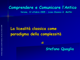 La licealit&agrave; classica come paradigma della