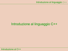 Introduzione al C++