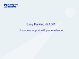 Presentazione Easy Parking ADR - Associazione dipendenti della