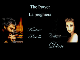 The Prayer - La preghiera