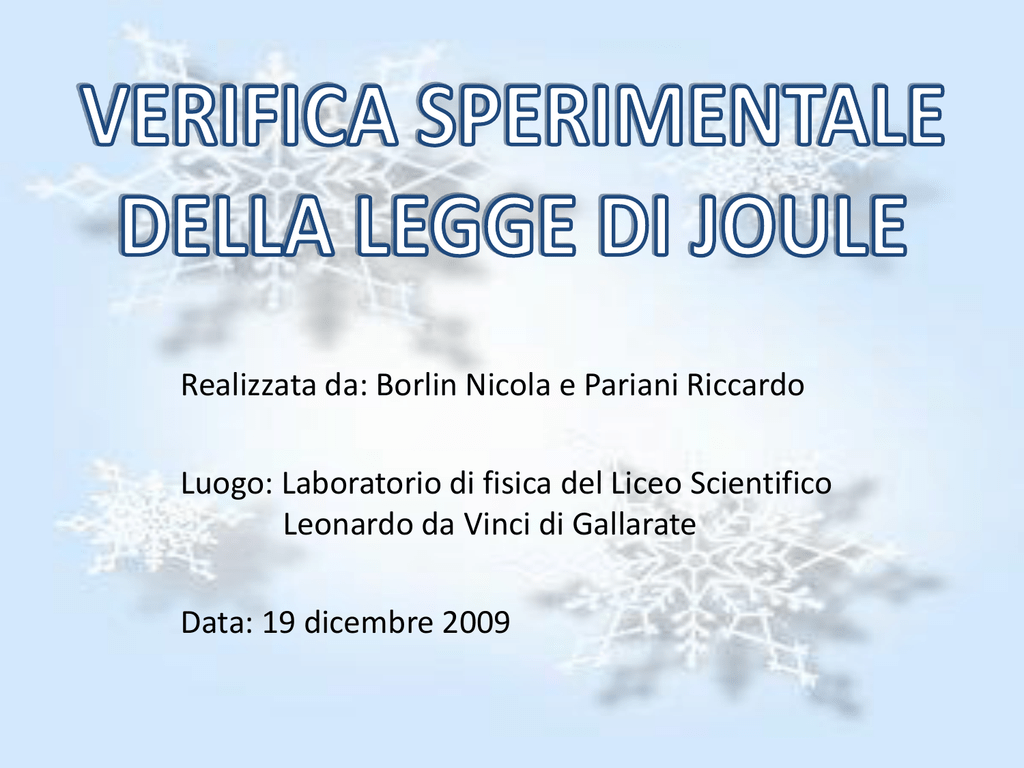 Relazione Di Laboratorio Di Nicola Borlin E Riccardo Pariani V F 19