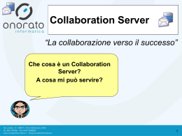 Scheda tecnica Collaboration Server