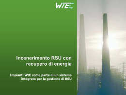 Incenerimento rifiuti - WTE Waste to Energy Srl