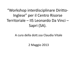 Workshop interdisciplinare Diritto-Inglese