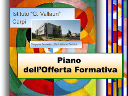 Presentazione dell`Istituto - I.P.S.I.A. "Giancarlo Vallauri"