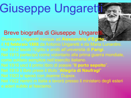 LA PIETA` di Giuseppe Ungaretti. (1888 - 1970)