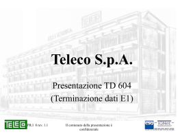 Presentazione RP926 Thomson Belgium - Teleco Italy
