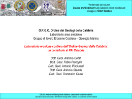 Ventennale del volume Source and Sediment sulla Calabria ionica
