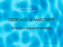 DEDICATO ai MASCHIETTI - Lo scrigno dei tesori