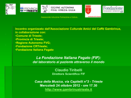 Presentazione - Associazione culturale "Amici del Caffè Gambrinus"