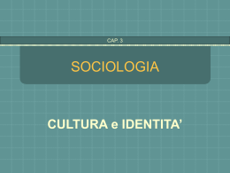 Cultura - Identita