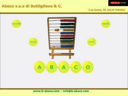 Diapositiva 1 - ABACO sas di Buttiglione & C.