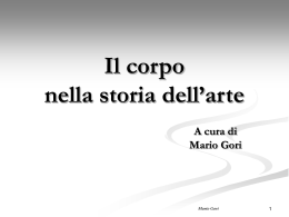 Il corpo nella storia dell`arte