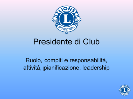 Corso Presidenti Club