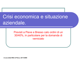 Crisi economica e situazione aziendale