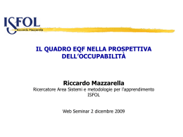Scarica la presentazione di Riccardo Mazzarella.