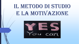 Metodo di studio e motivazione