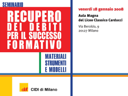Diapositiva 1 - Cidi di Milano