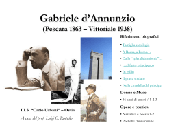 Gabriele d`Annunzio Riferimenti biografici