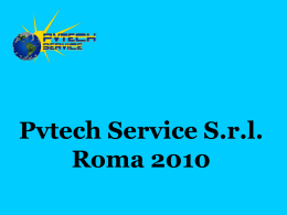 Diapositiva 1 - Pvtech Service Srl