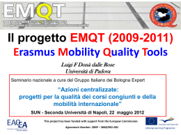Il progetto EMQT (2009-2011)