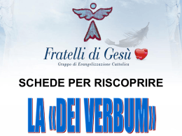 Schede per riscoprire La Dei Verbum