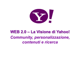 WEB 2.0 – La Visione di Yahoo!