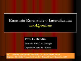 Ematuria - Prof. Lorenzo Defidio