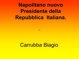 Napolitano nuovo capo della Repubblica Italiana.