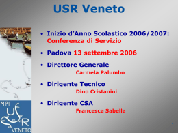 Conferenze di Servizio 2006/2007 USR Veneto – Le azioni IL