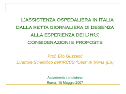 Diapositiva 1 - Accademia Lancisiana
