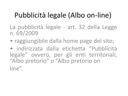 Pubblicità legale (Albo on-line) - Liceo Ginnasio Statale V.Monti