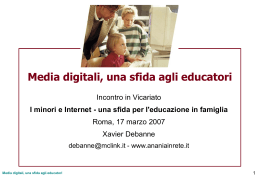 Media digitali, una sfida agli educatori