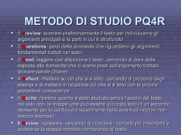 METODO DI STUDIO PQ4R