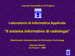 03 il sistema informativo della radiologia