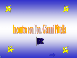 Incontro con l`Onorevole Gianni Pittella
