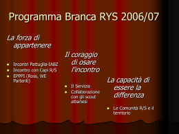 Programma Branca RYS 2006/07