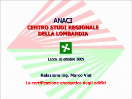 La certificazione energetica degli edifici ()