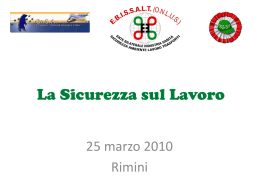 Sicurezza sul lavoro, nasce L`E.B.I.S.S.A.L.T.