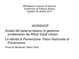 Verso il Programma Nazionale di Prevenzione dei rifiuti