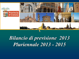 PRESENTAZIONE BILANCIO 2012-2014
