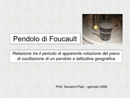 Il pendolo di Foucault - Sito di Giovanni Pasi
