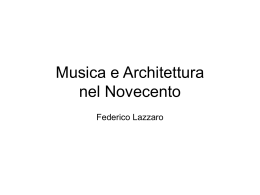 Musica e Architettura nel Novecento