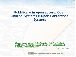 Pubblicare in open access
