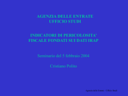 Tavole supply and use - Agenzia delle Entrate