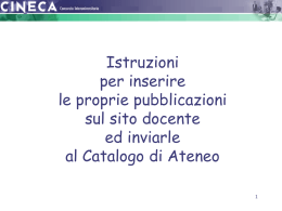 CINECA - Università degli Studi dell`Insubria