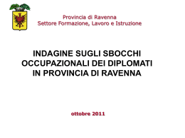 Provincia di Ravenna Settore Formazione, Lavoro e Istruzione