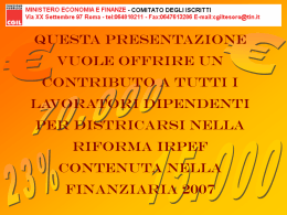 28 ottobre 2006. In linea un gradevole lavoro fatto da esperti del