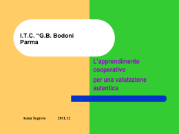 GB Bodoni Parma L`apprendimento cooperativo per una valutazione